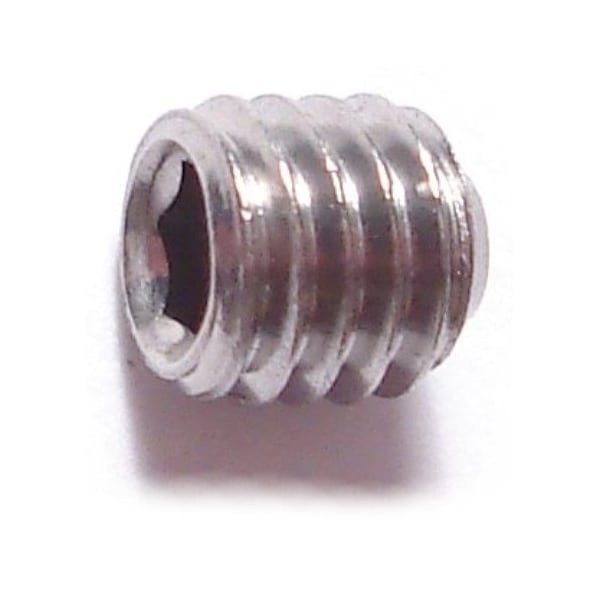 Midwest Fastener 5mm-0.80 x 5mm A2 Stainless Steel Coarse Thread Cup Point Hex Socket Headless Set Screws 1 12PK 79665 - main